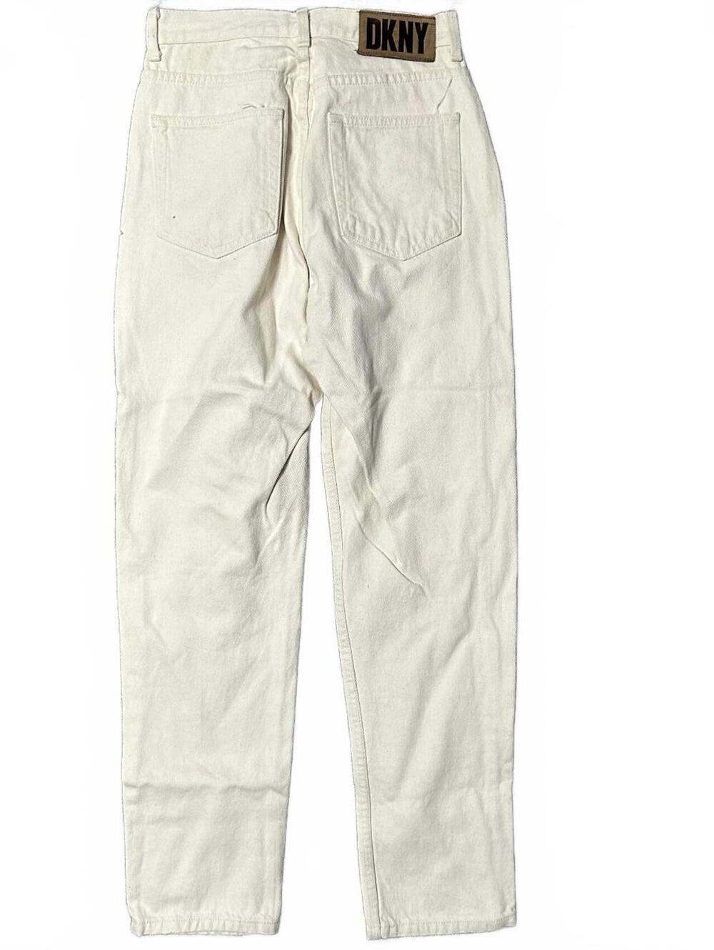 Vintage DKNY 90s Cream Colored Jeans Size 8 measures 27" Waist